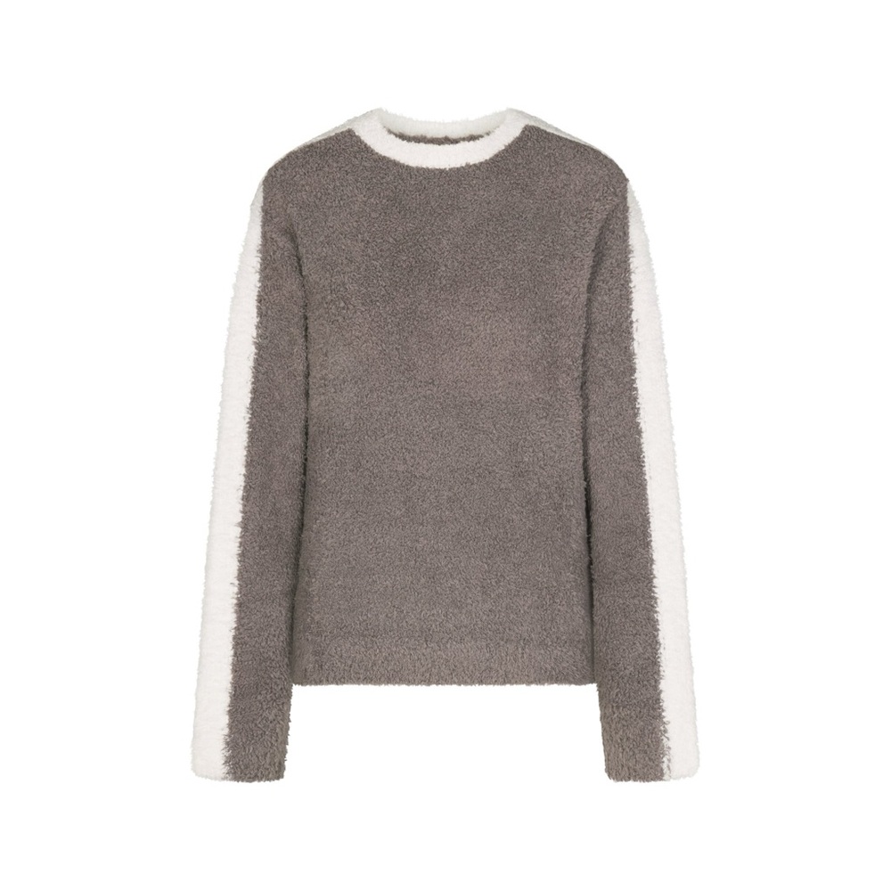 Skims NWT cozy knit pullover gray chalk - XXS/XS